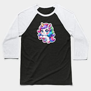 Kawaii Unicorn Baseball T-Shirt